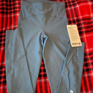 lululemon athletica Blue High-Rise SenseKnit Leggings
